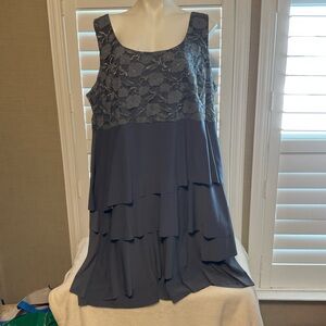 Tiana B. Evening Dress in Slate Blue